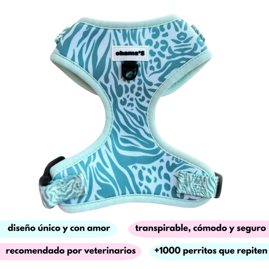 Arnés ajustable animal print