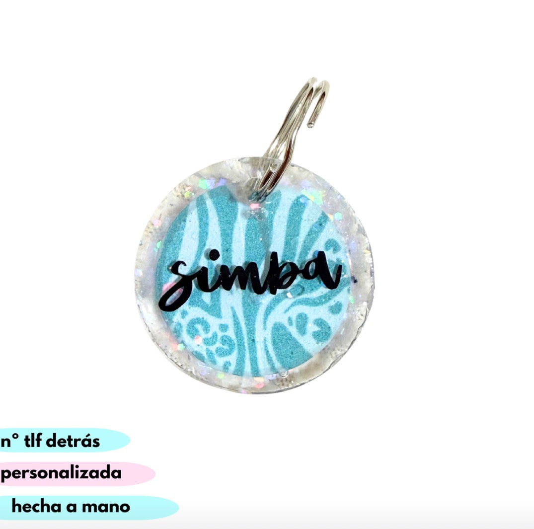 chapa animal print redonda